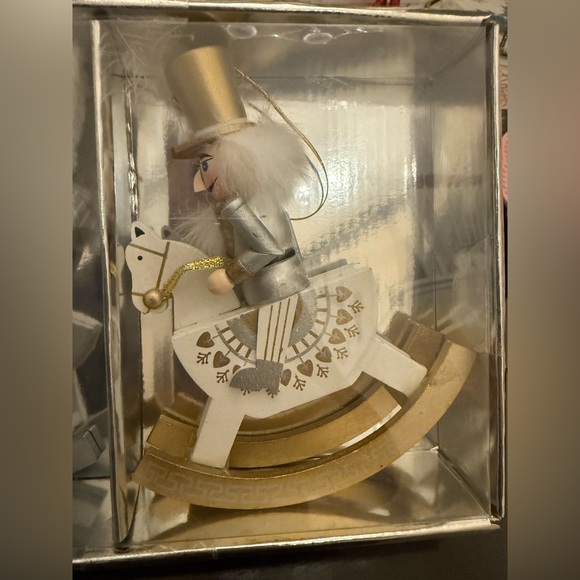 Christmas Nutcracker rocking horse ornaments set of 2 - Picture 4 of 5